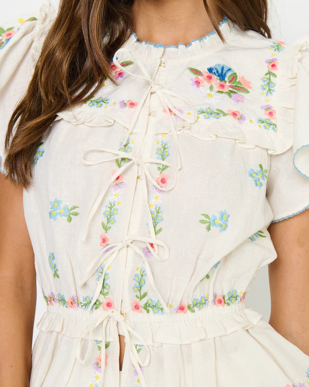 Show Me Your Mumu Romey Top | Wild Meadow Embroidery