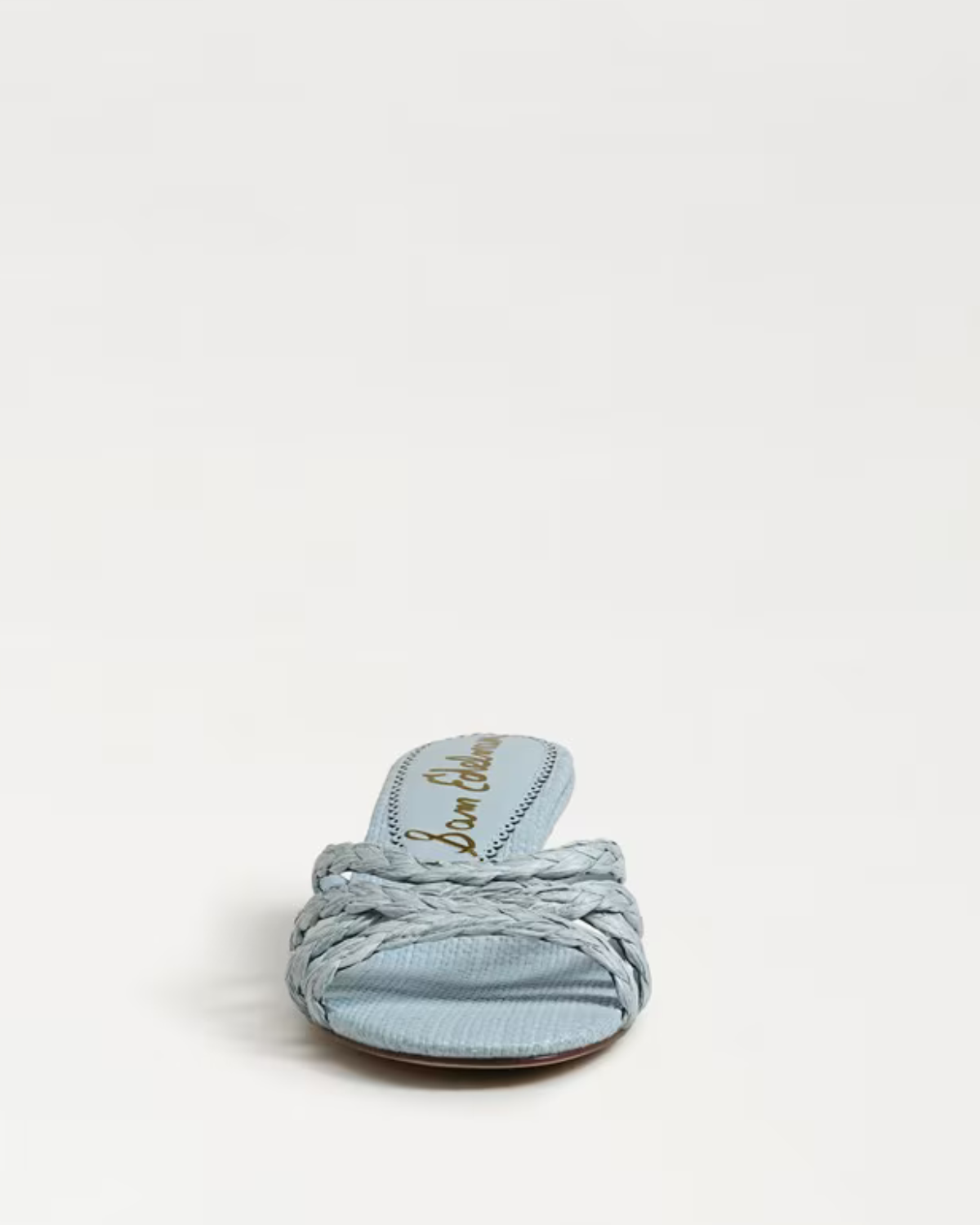 Sam Edelman Camille Kitten Mule Heel | Breeze Blue Faux Raffia