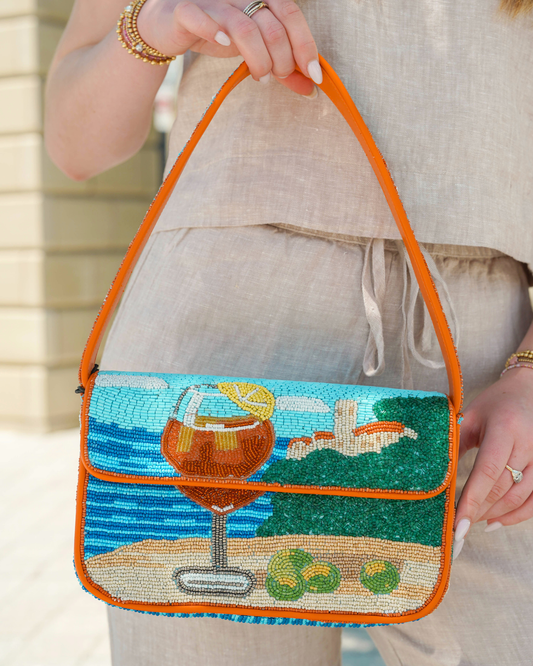Staud Tommy Beaded Bag | Sunset Spritz