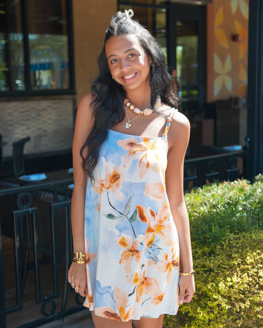 Mink Pink Sunspell Knot Strap Mini Dress