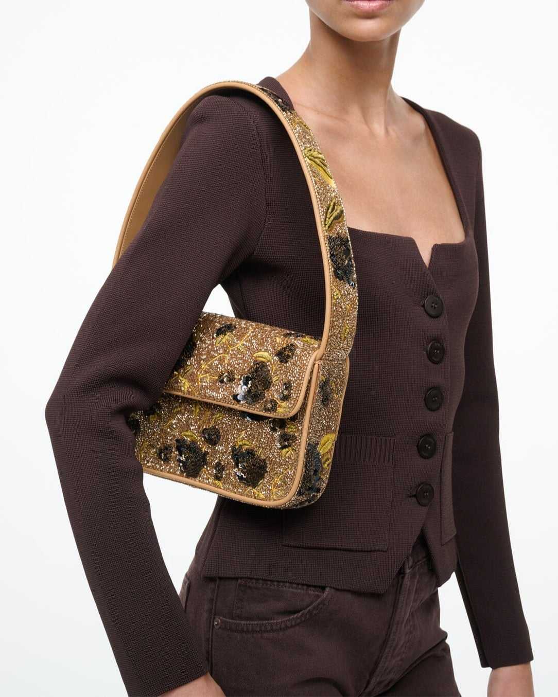 Staud Tommy Beaded Bag | Vintage Floral