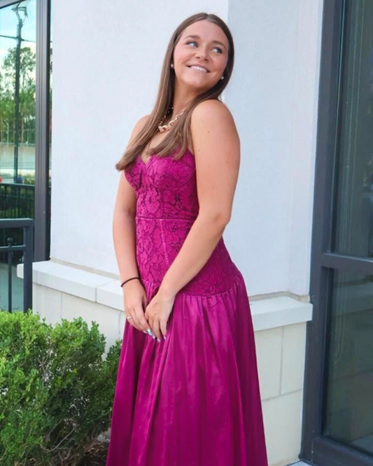 ASTR Kaylani Lace Bustier Maxi Dress | Mauve