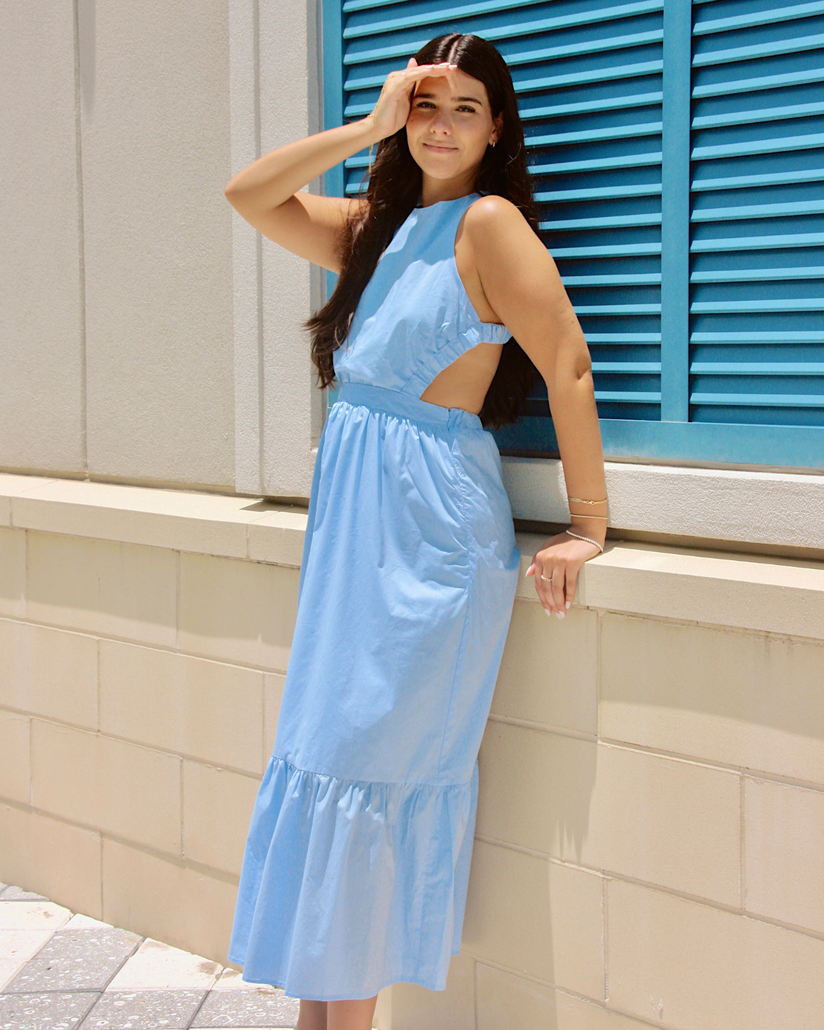 Endless Rose Sleeveless Blue Dress