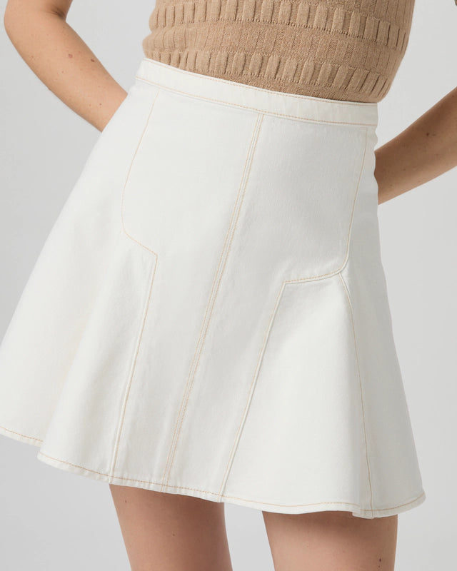 Paige Adaline Mini Skirt | Contrast Ecru