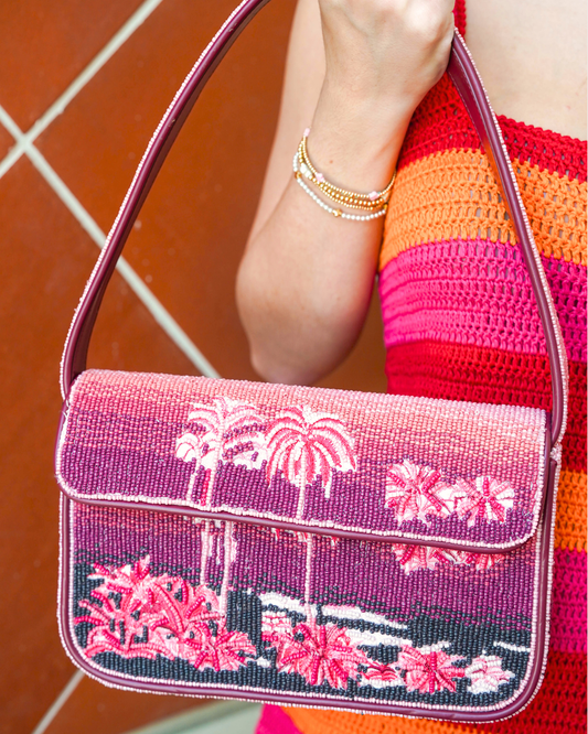 Staud Tommy Beaded Bag | California Clouds