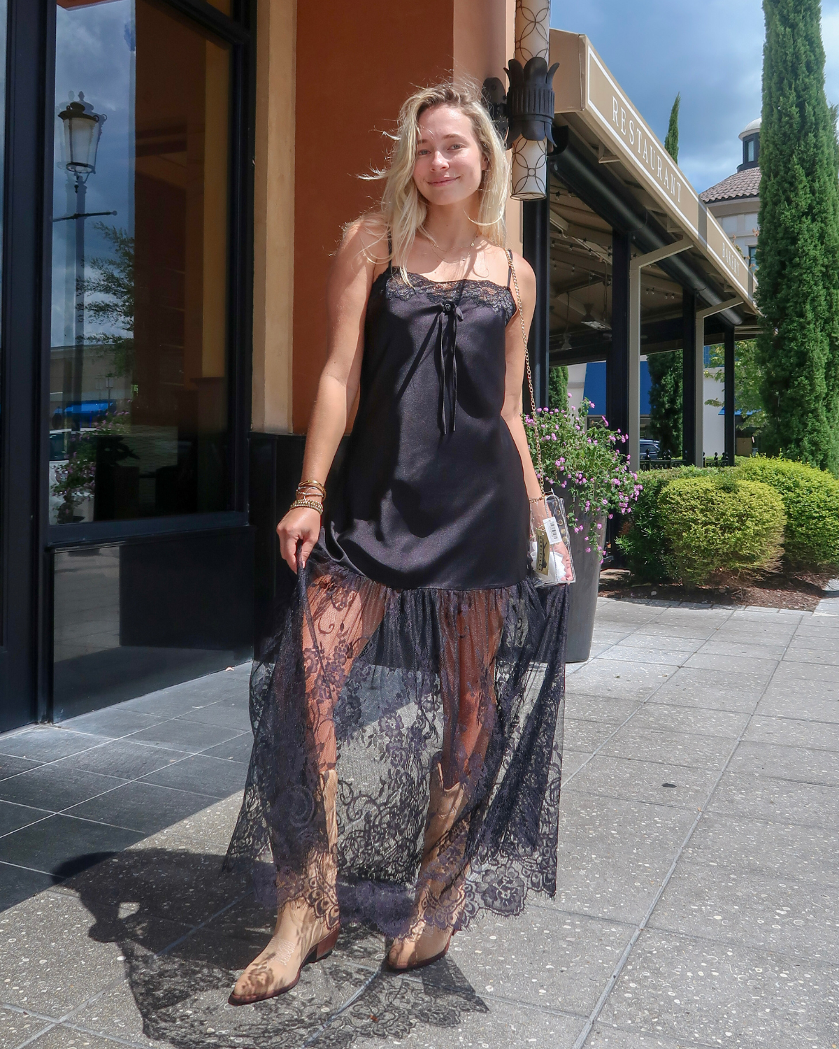 Show Me Your Mumu Celine Dress | Black Luxe Satin