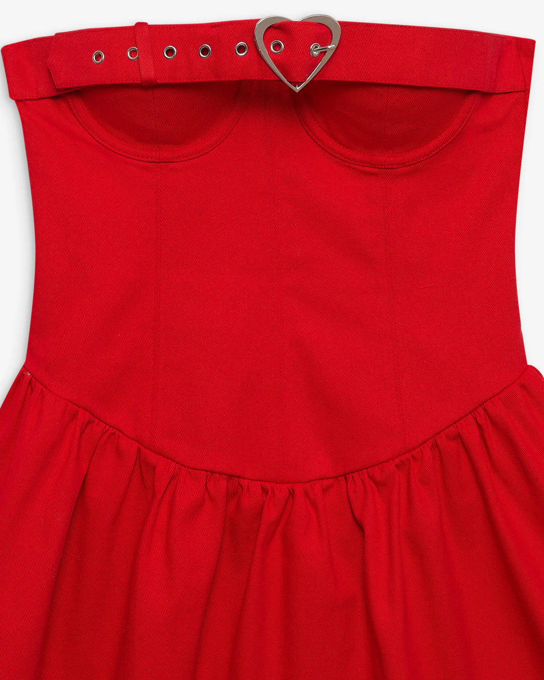 For Love & Lemons Lipstick Denim Mini Dress