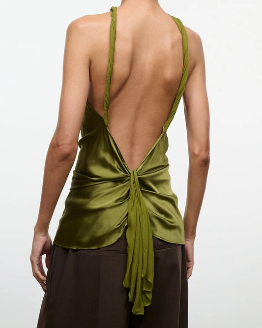 Staud Charli Silk Top | Pear