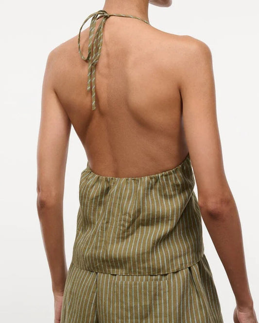 Staud Corso Linen Top | Porto Stripe
