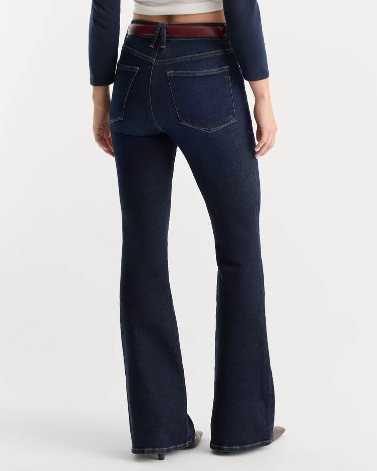Good American Soft Tech Good Legs Flare Jeans | Indigo