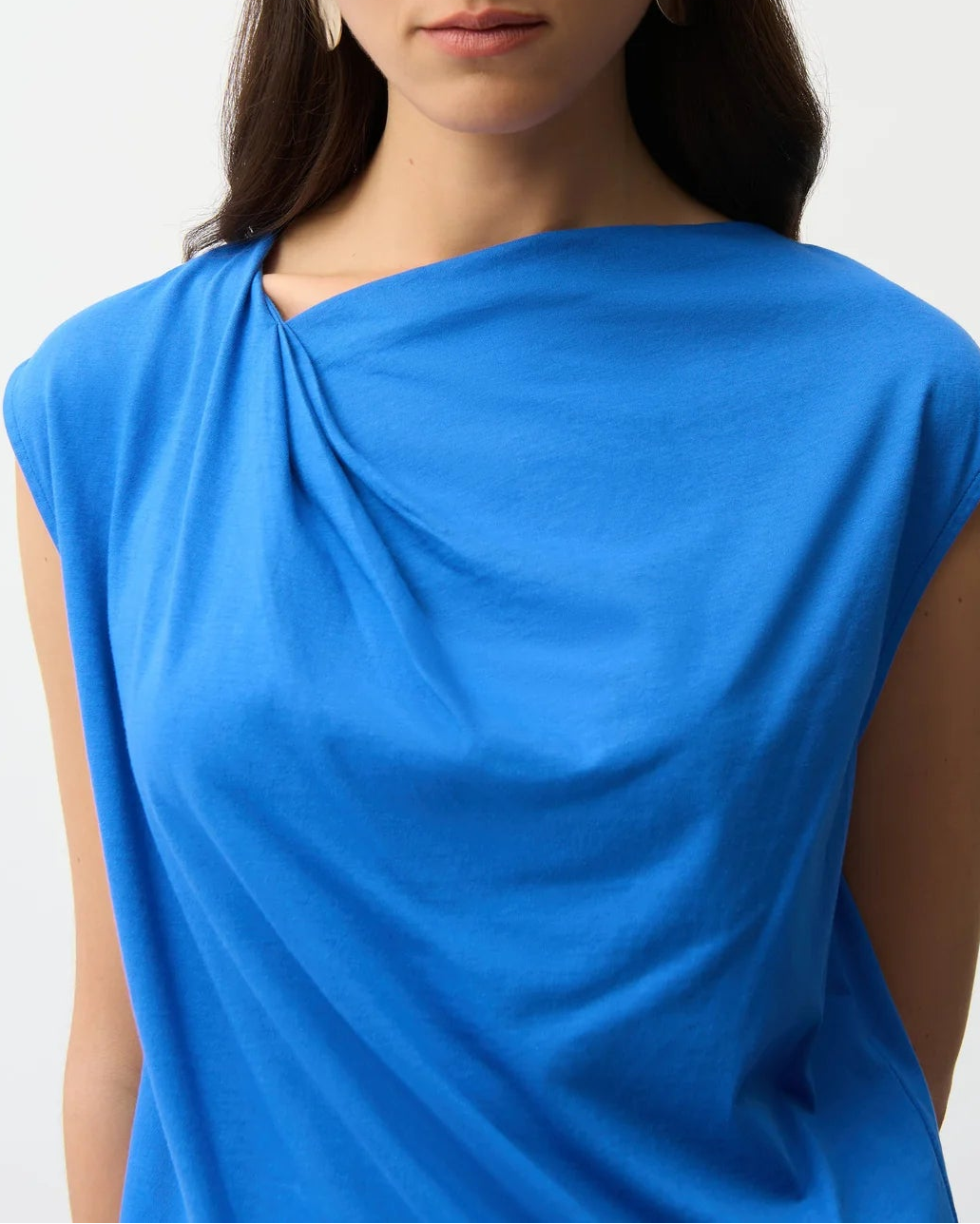 Joseph Ribkoff Asymmetric Top | Harbor Blue