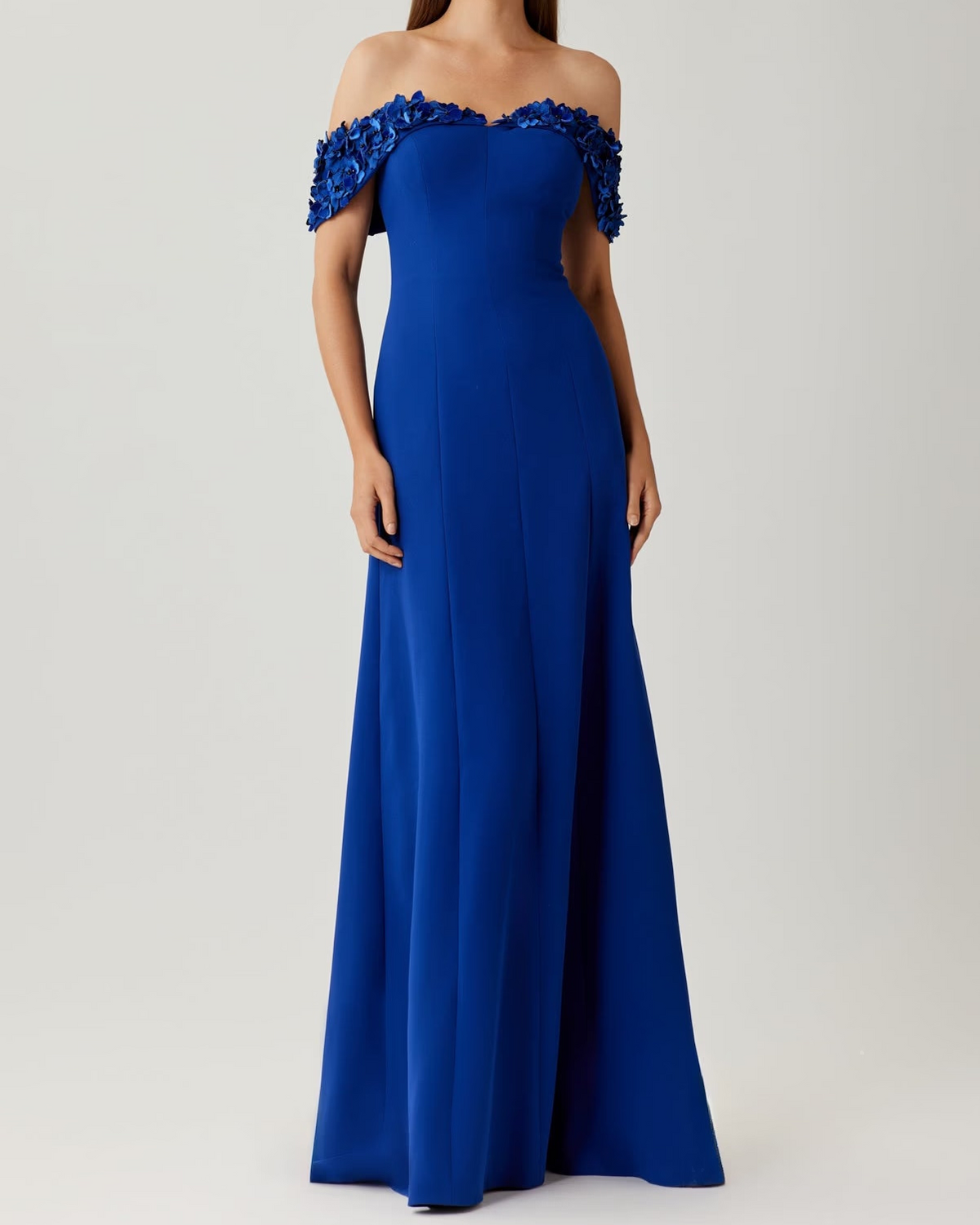 Teri Jon Crepe Grown | Sapphire