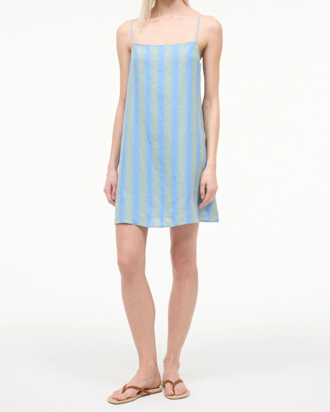 Staud Laura Linen Mini Dress | Seaport Stripe