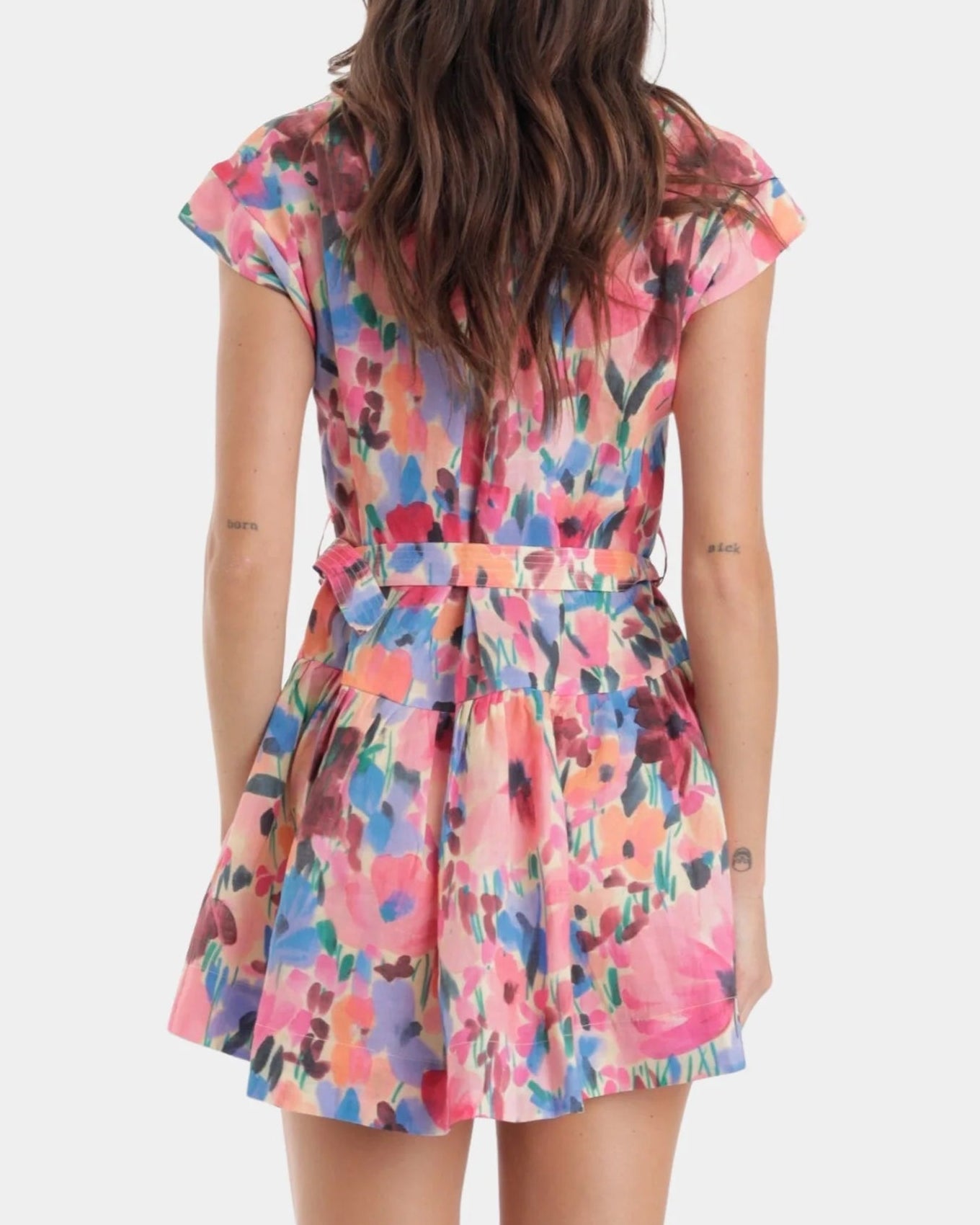 Karina Grimaldi Zellie Print Mini Dress | Flora Fiesta