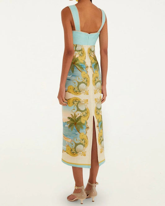 Farm Rio Multicolor Royal Sea Maxi Dress