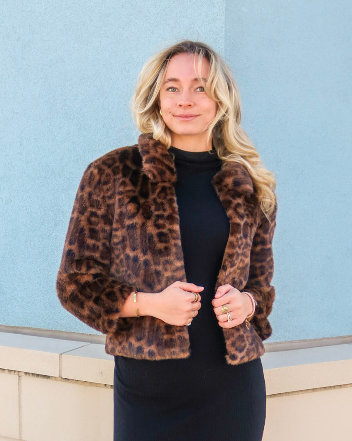 Lucy Paris Bambi Faux Fur Jacket | Leopard