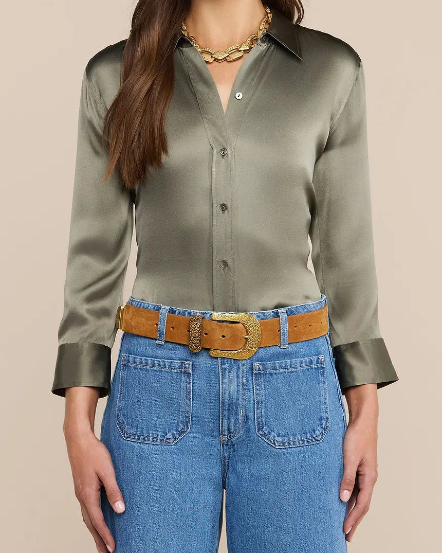 L'Agence Dani Blouse | Smokey Olive
