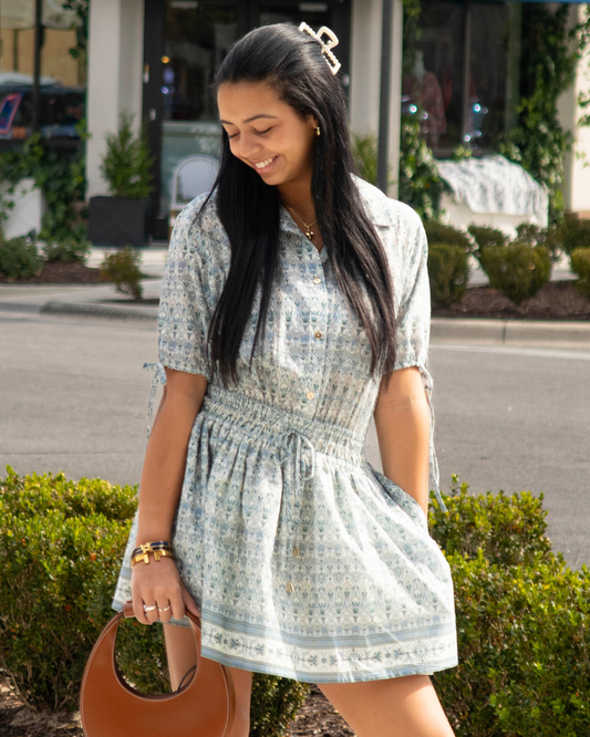 Sundays Isana Dress | Damask Skywash