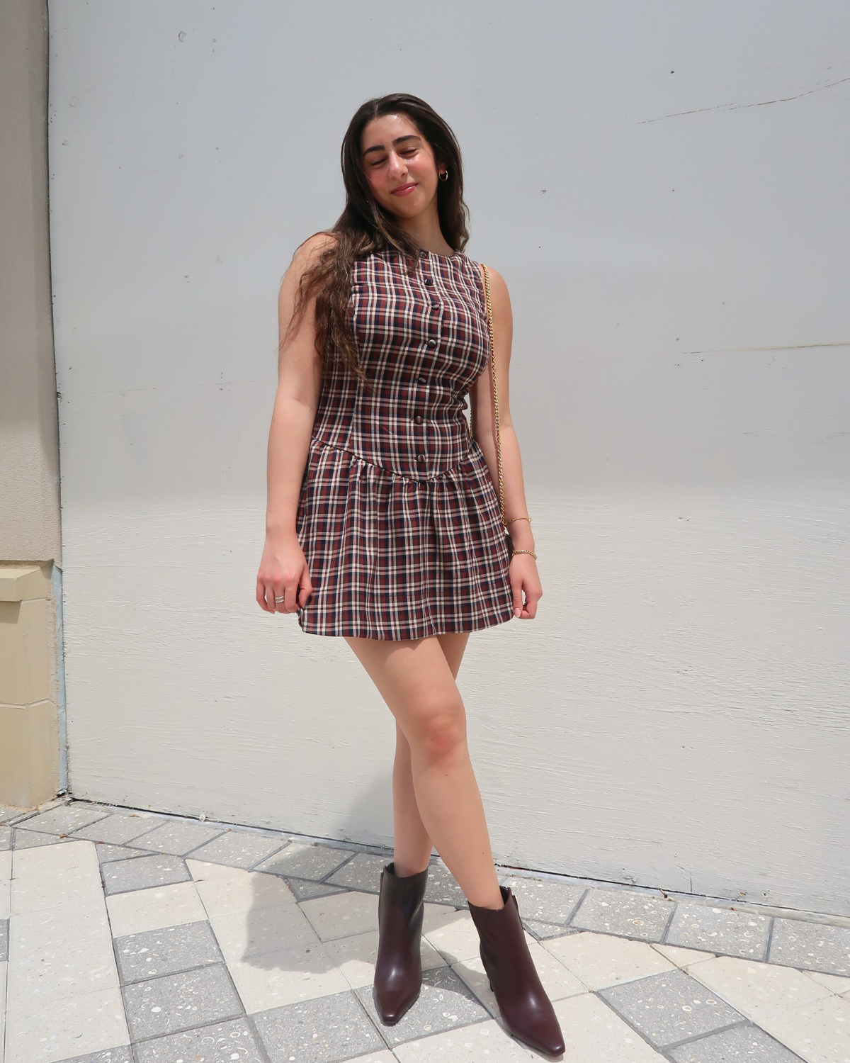 Show Me Your Mumu Meester Mini Dress | Saddle Plaid