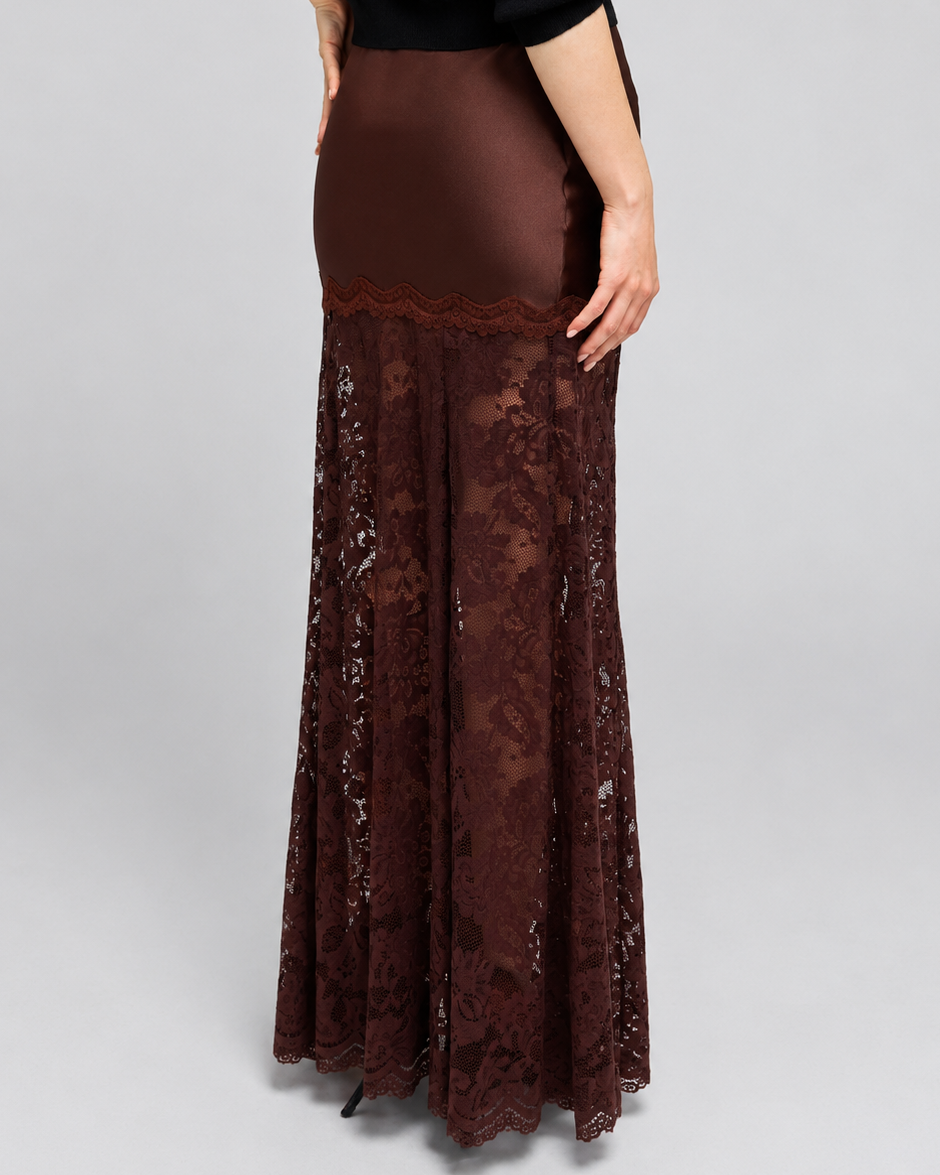 Generation Love Perrine Lace Combo Satin Skirt