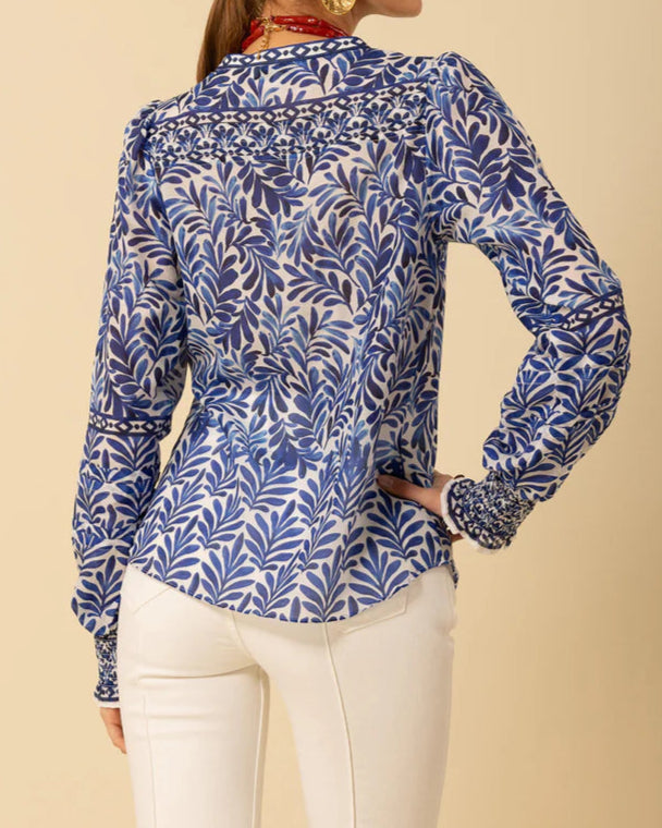 Hale Bob Cheyenne Voile Top | Navy