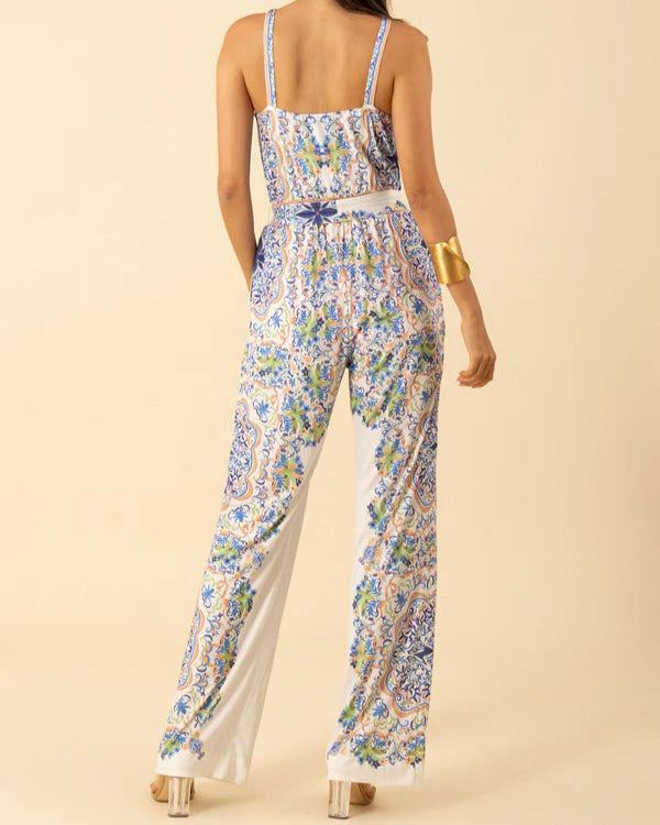 Hale Bob Theodora Jersey Jumpsuit | Ivory