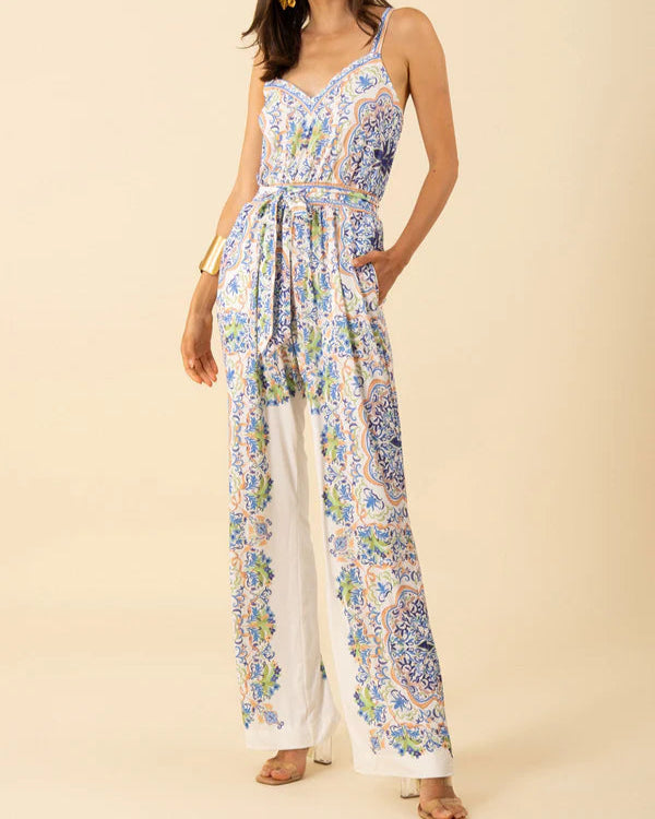 Hale Bob Theodora Jersey Jumpsuit | Ivory