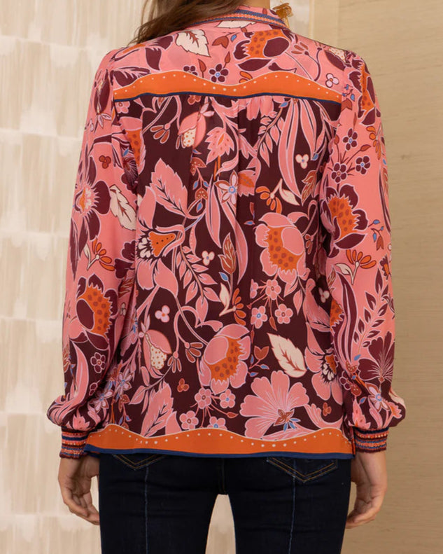 Hale Bob Avalynn Silk Top | Pink