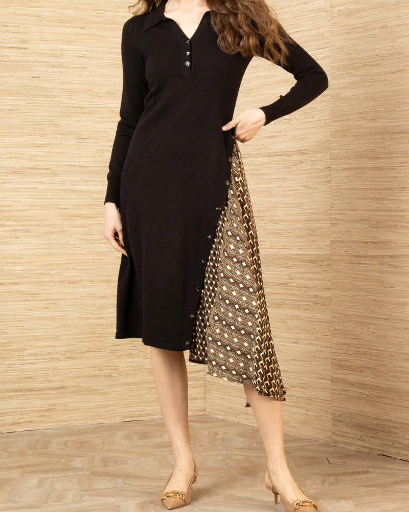 hale bob black dress Della Solid Dress Black / XS