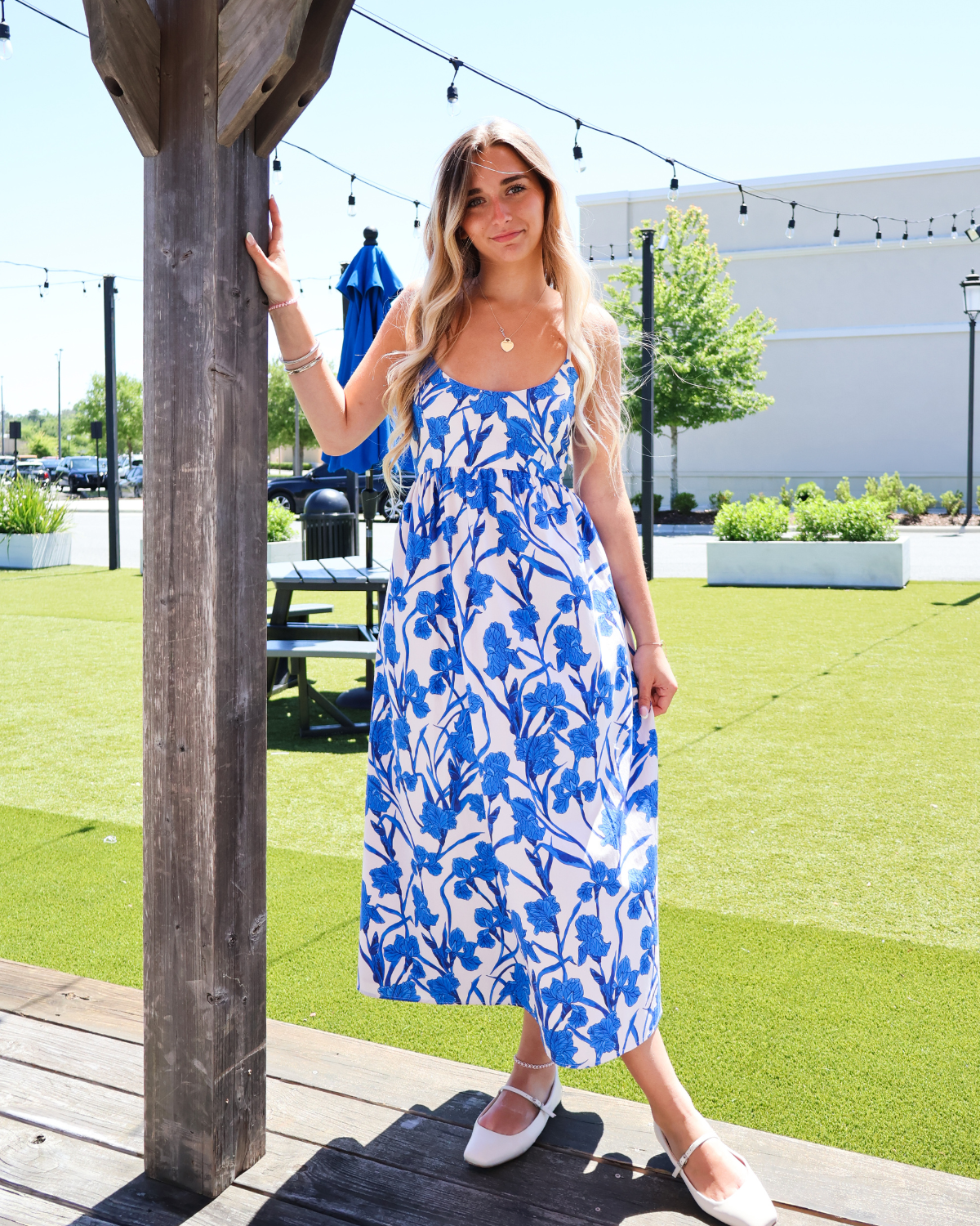 Hutch Brixton Dress | Navy Outline Floral