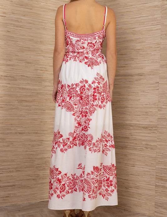 Hale Bob Dream Cotton Poplin Dress | Red