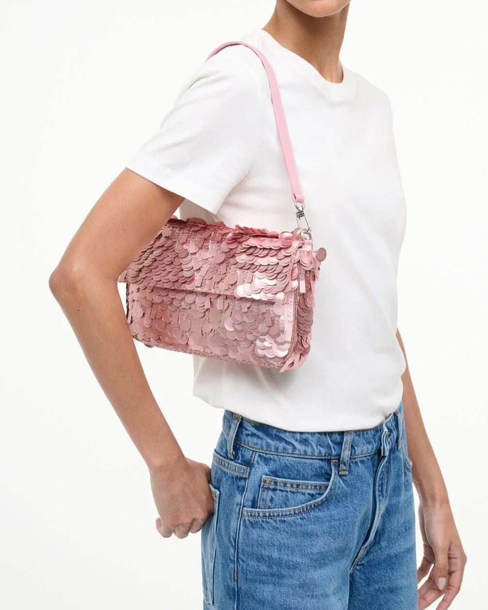 Staud Timmy Shoulder Bag | Cherry Blossom