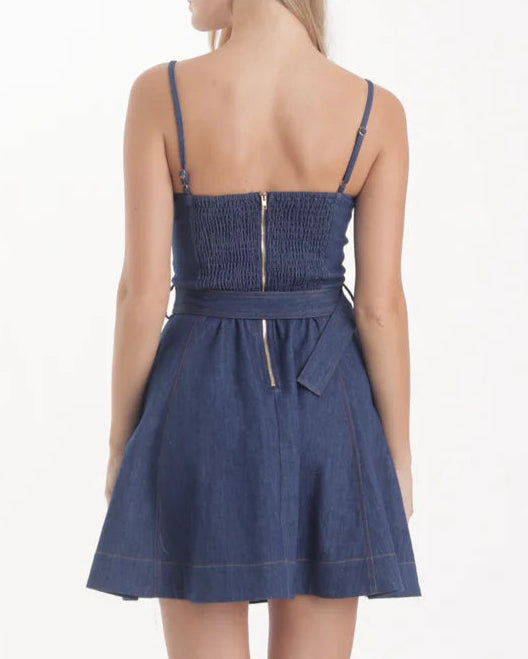 Karina Grimaldi Lola Denim Mini Dress