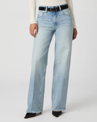 Paige Sasha 32" Wide Leg Jean | Reunion Distressed