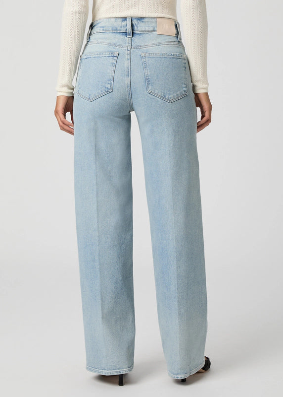 Paige Sasha 32" Wide Leg Jean | Reunion Distressed