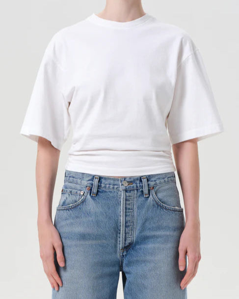 AGOLDE Shari Tee | White