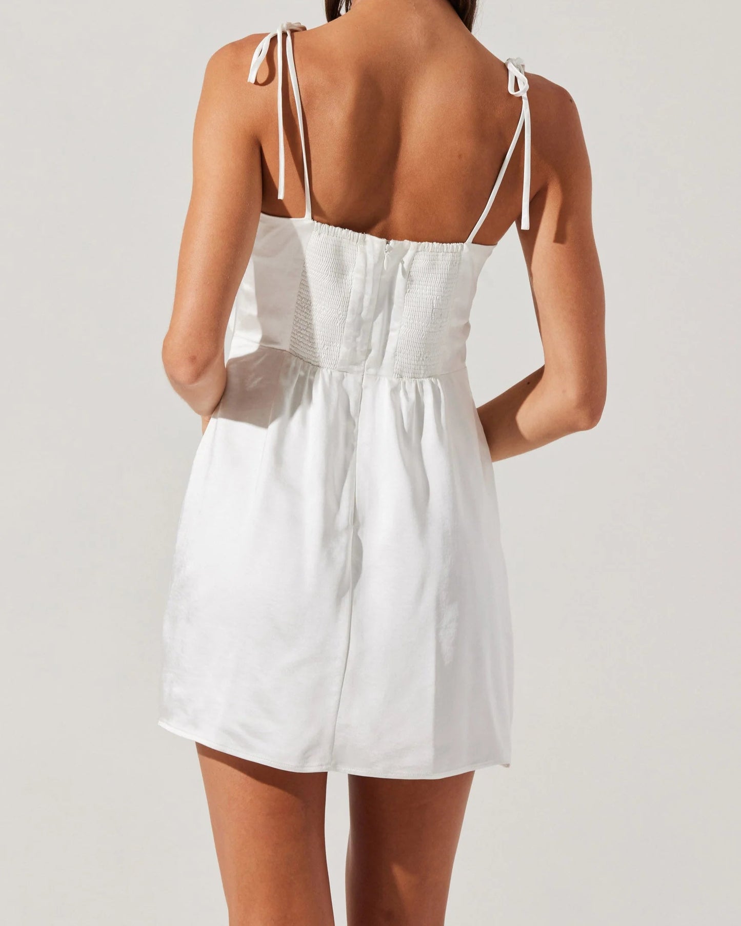 ASTR Cerelia 3D Floral Mini Dress | White