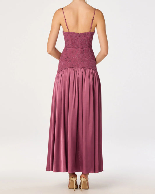 ASTR Kaylani Lace Bustier Maxi Dress | Mauve