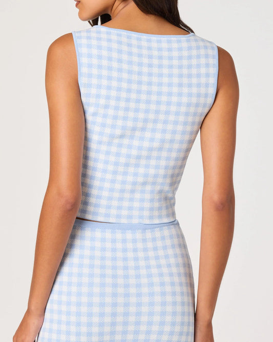 ASTR Babbett Gingham Knit Top