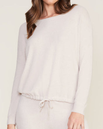 Barefoot Dreams CozyChic Slouchy Pullover | Stone