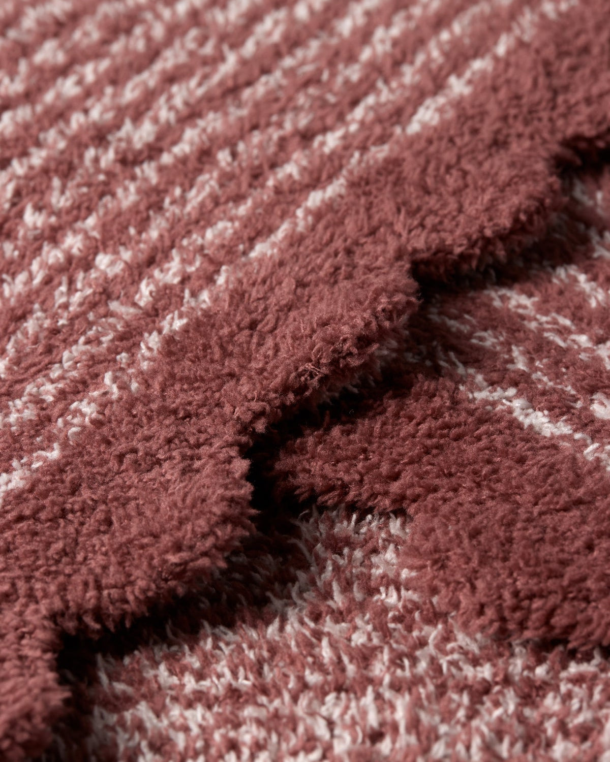 Barefoot Dreams Scallop Stripe Throw | Canyon Rose/Cream