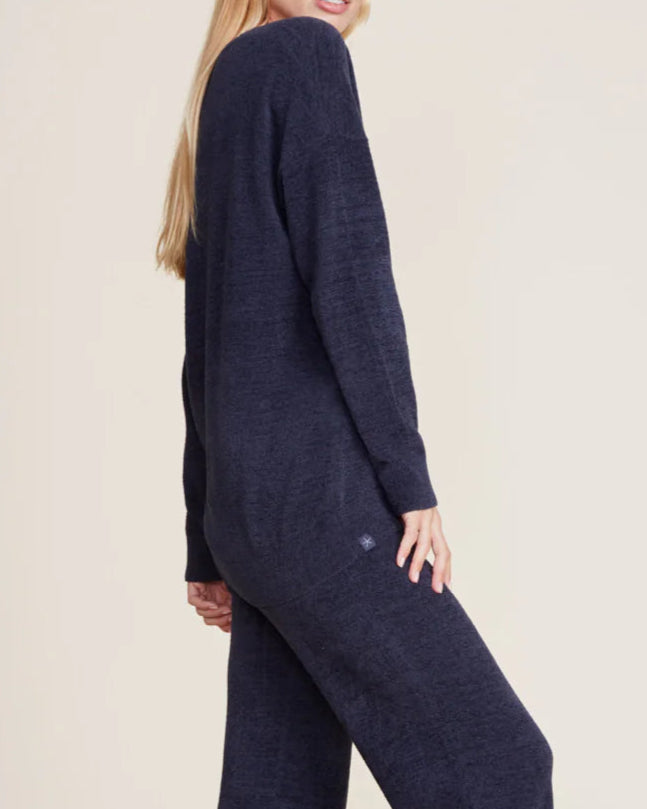 Barefoot Dreams CozyChic Ultra Lite V Neck Hi-Low Pullover | Tidewater