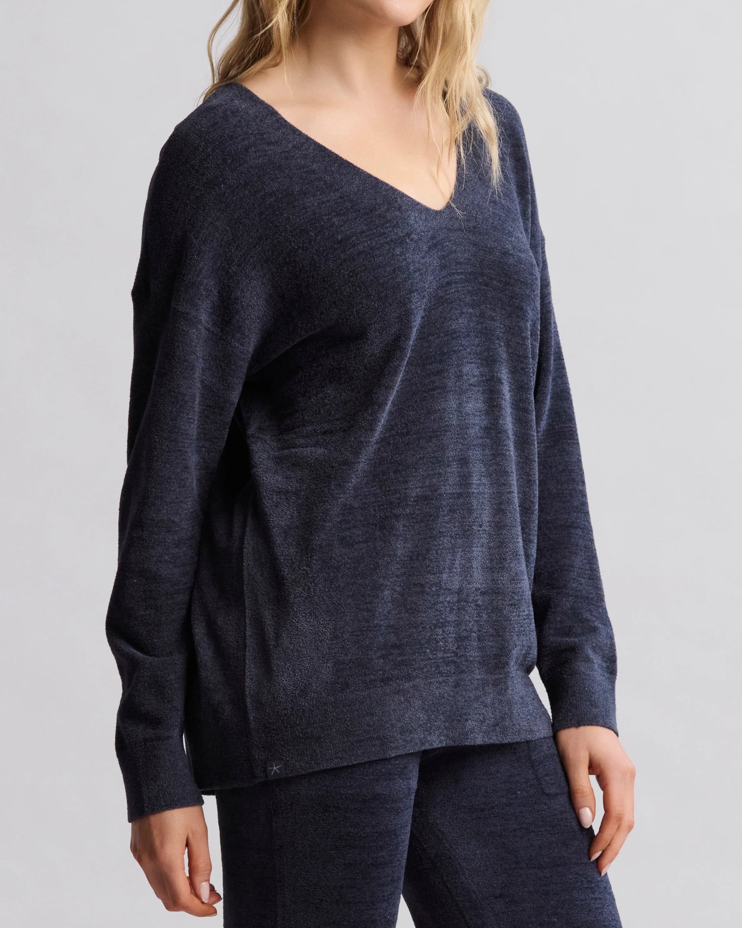 Barefoot Dreams Cozy Chic Ultra Lite V Neck Hi-Low Pullover | Tidewater