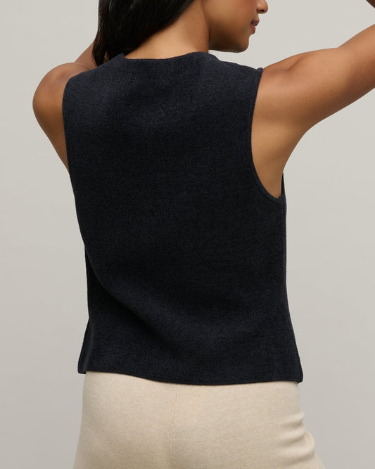 Barefoot Dreams Button Front Vest | Black