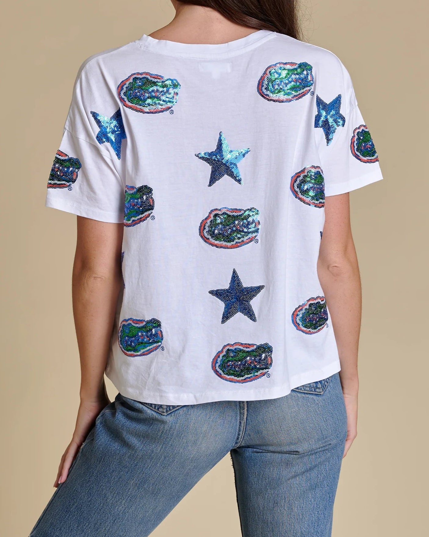 Stewart Simmons Game Day Sequin Boxy Tee