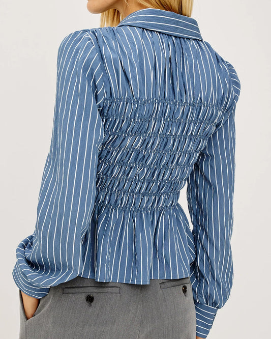 Rails Bradshaw Shirt | Washed Indigo Stripe