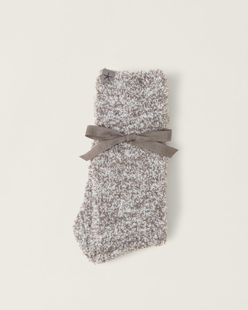 Barefoot Dreams CozyChic Heathered Socks | Charcoal/White