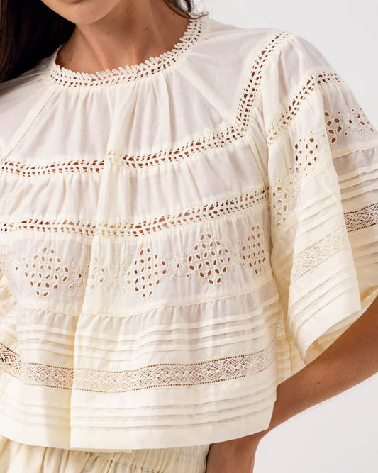 Sundays Essa Top | Whisper White