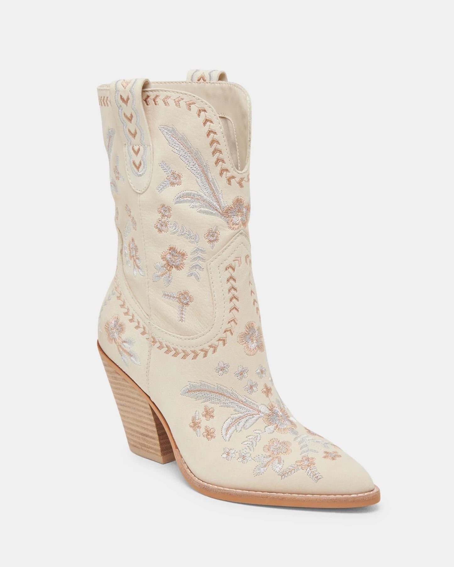Dolce Vita Jessey Floral Boots | Creme Nubuck