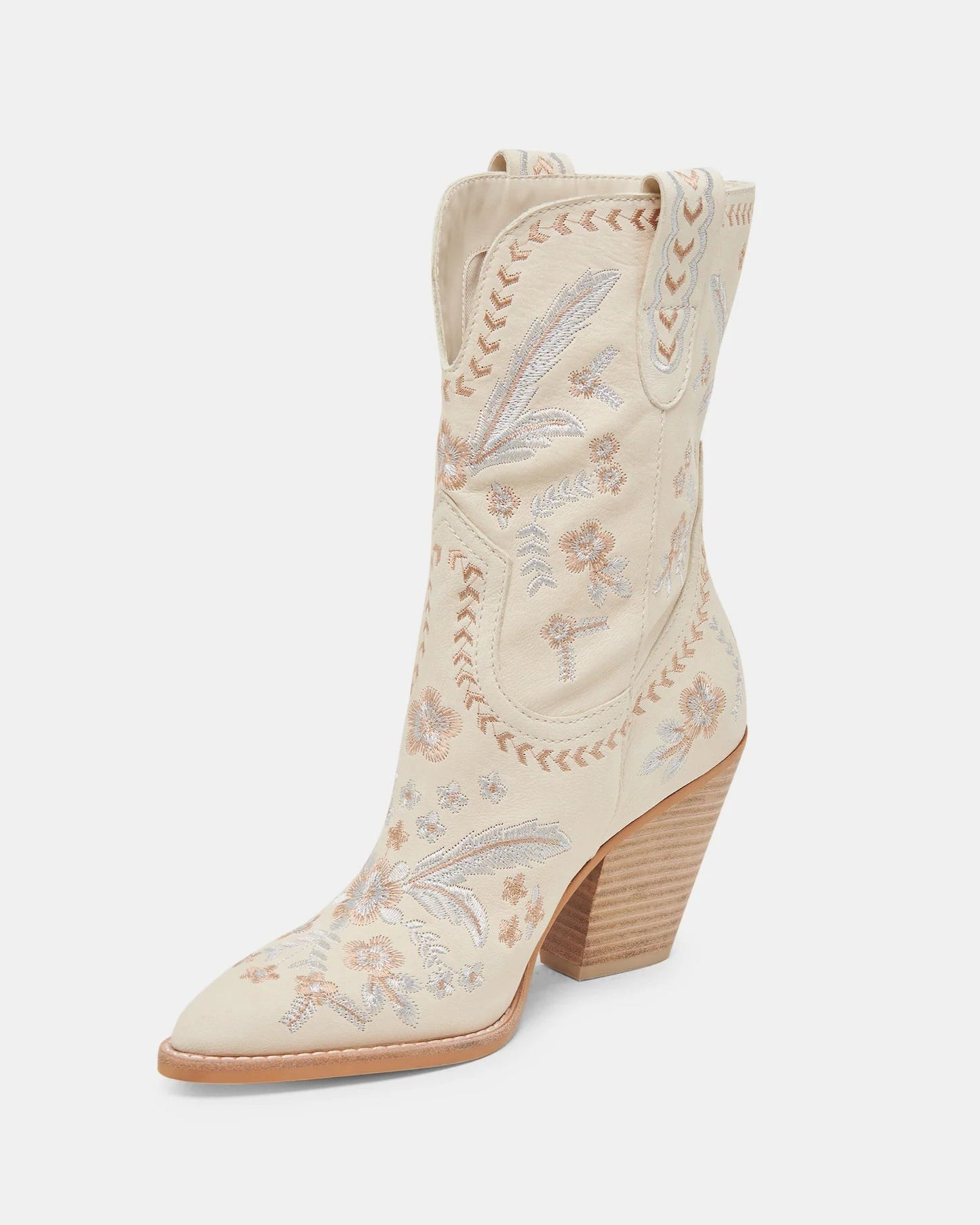 Dolce Vita Jessey Floral Boots | Creme Nubuck